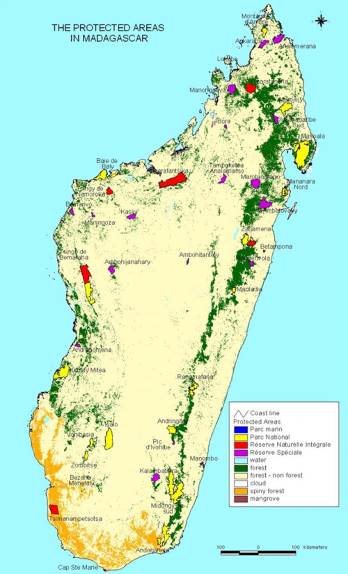 map of Madagascar national parks