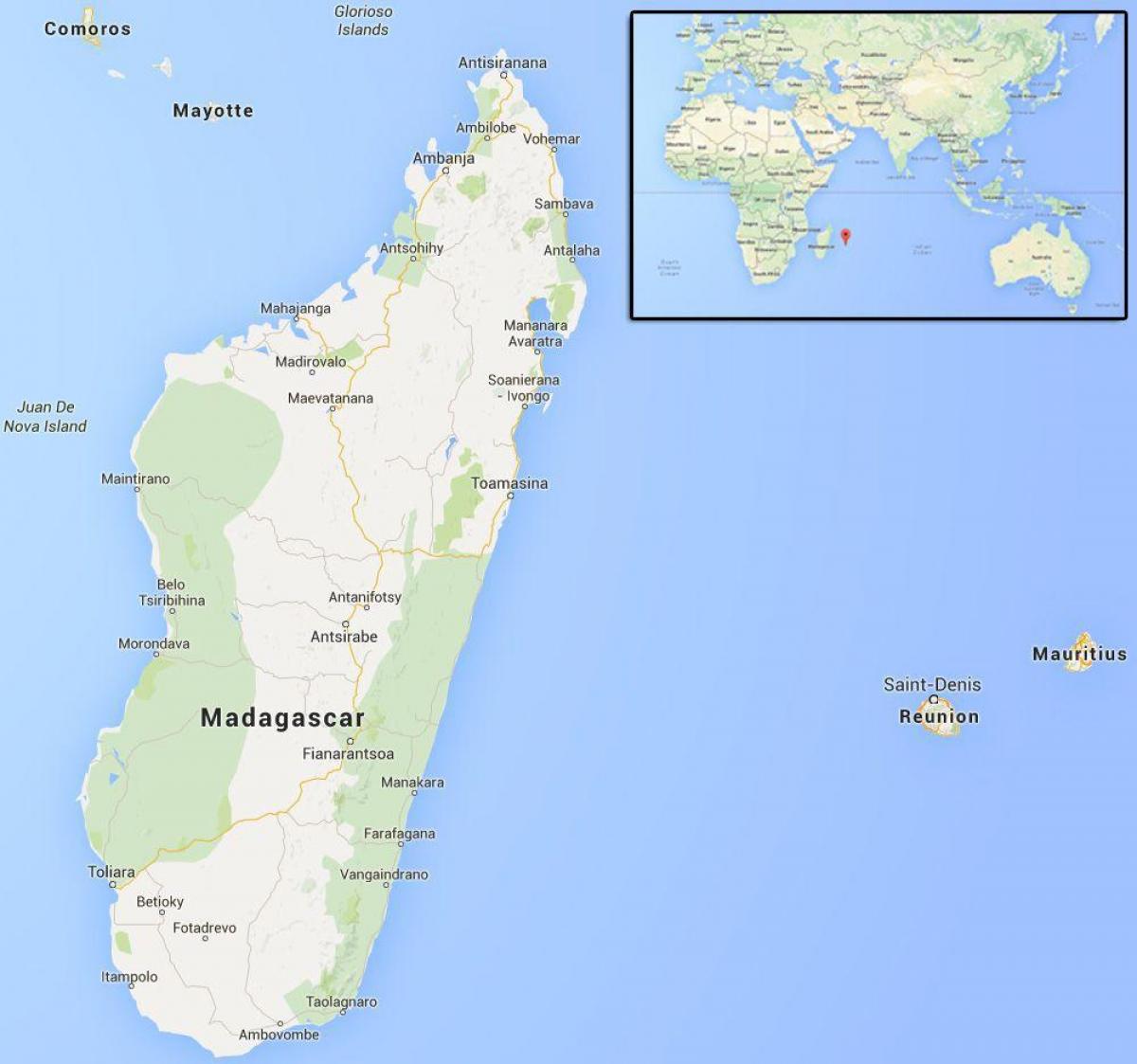 Islands Near Madagascar Map 