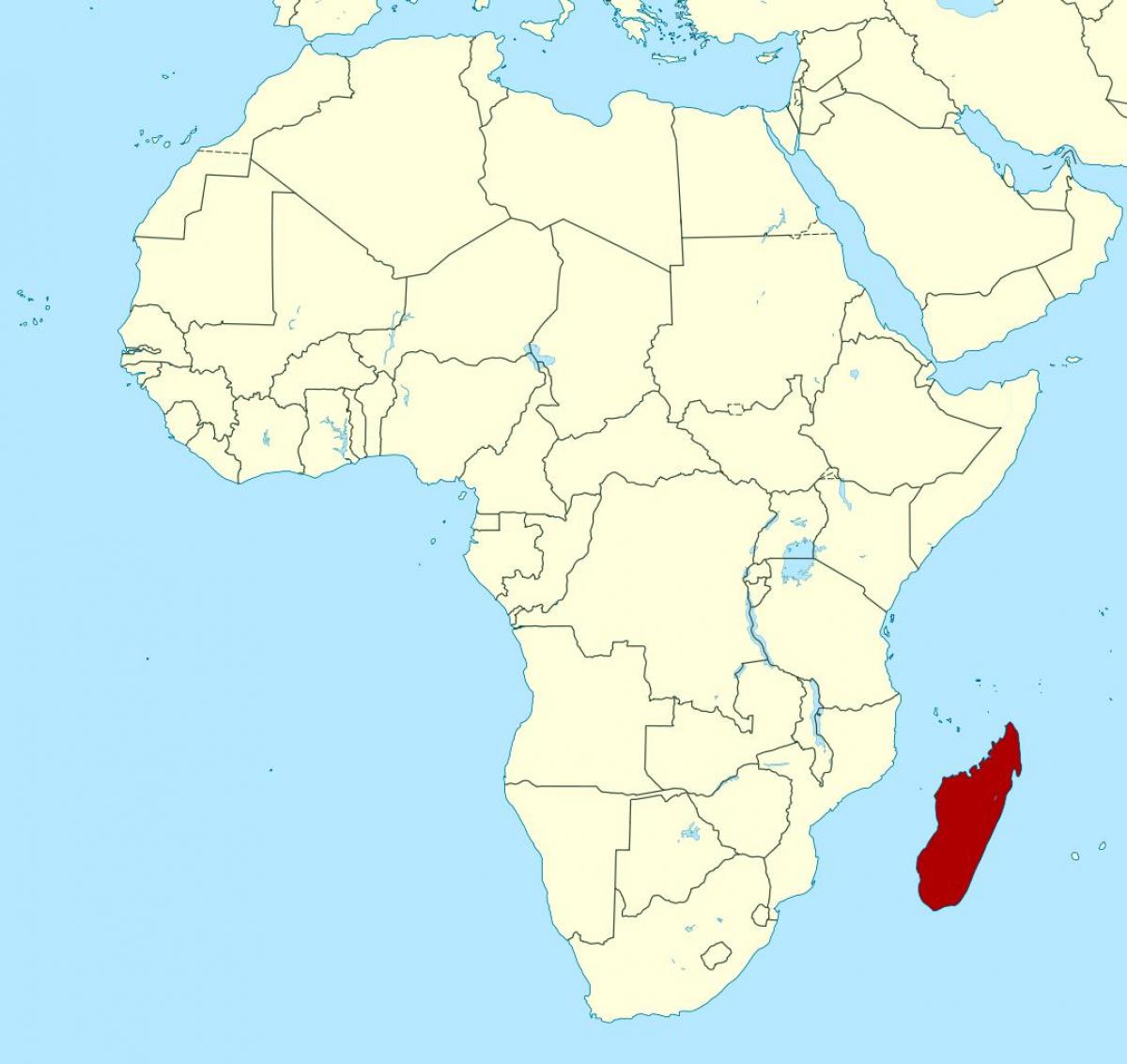Madagascar on africa map