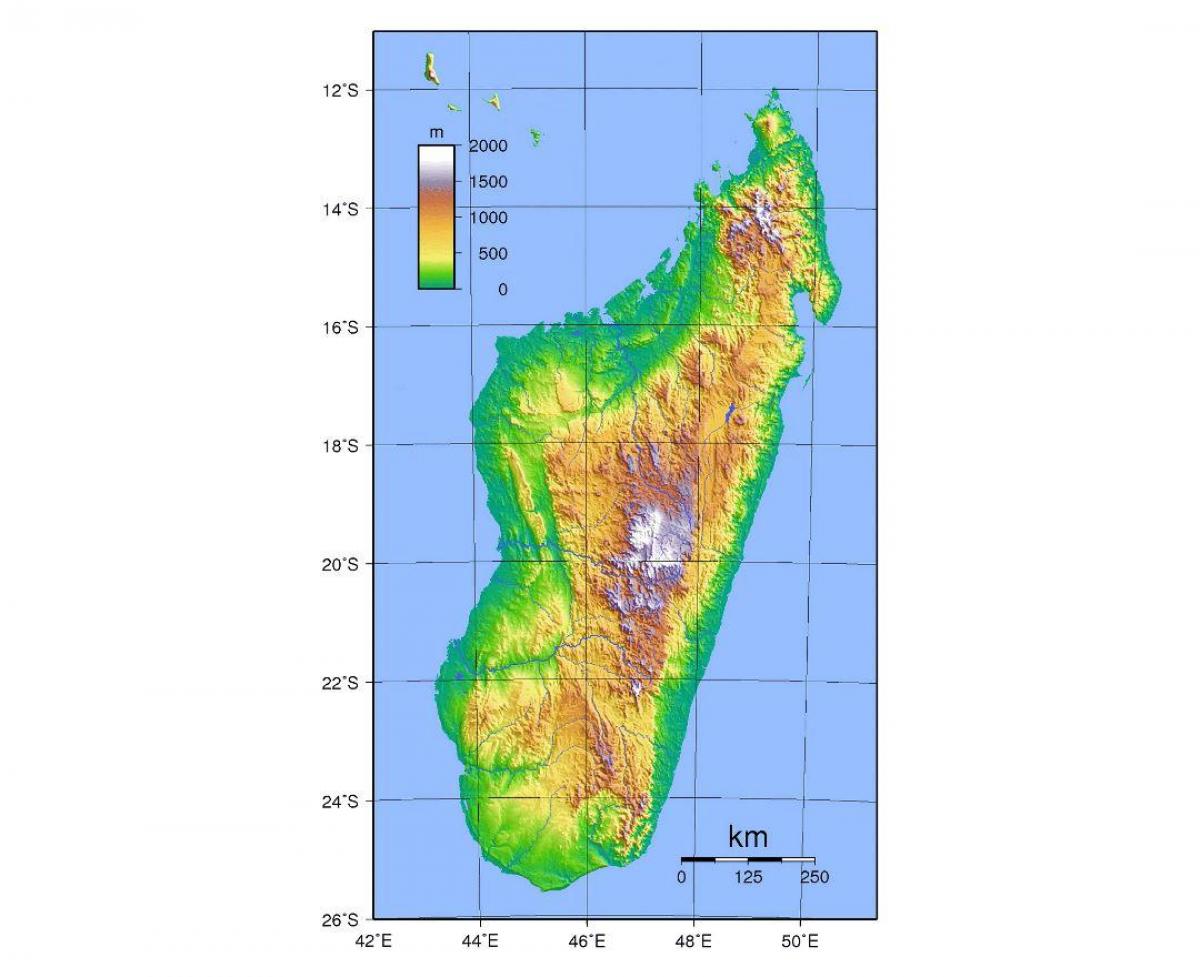 map of Madagascar elevation