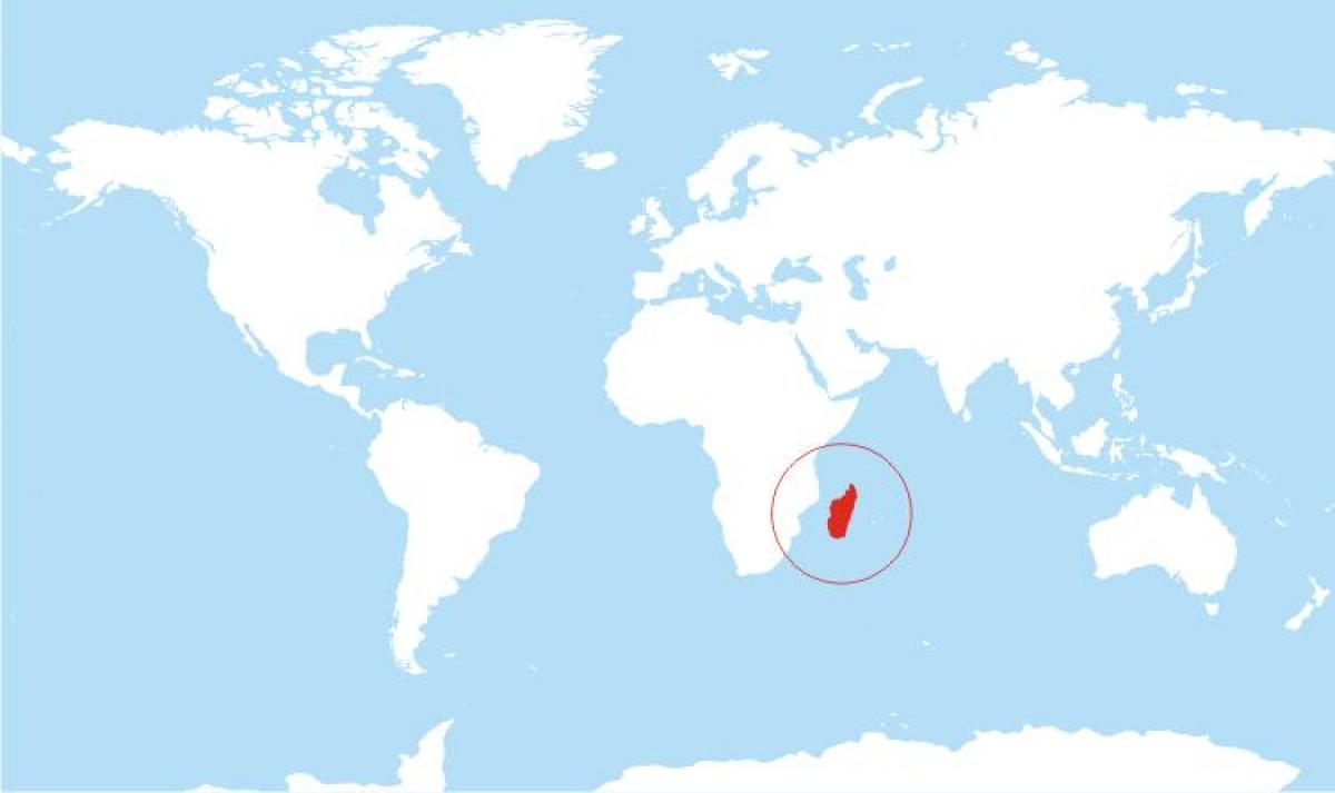 map of Madagascar location on world