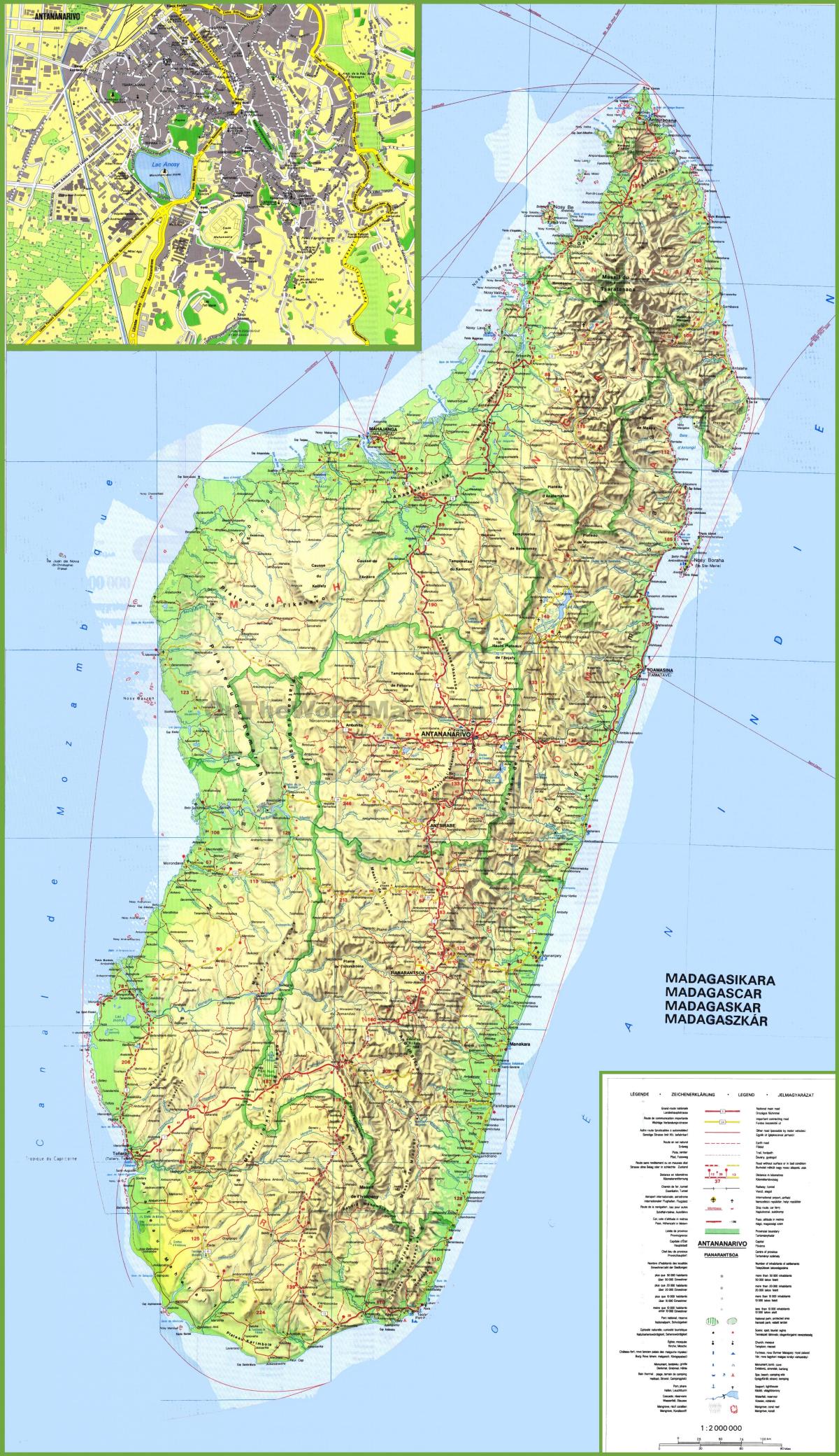 map showing Madagascar