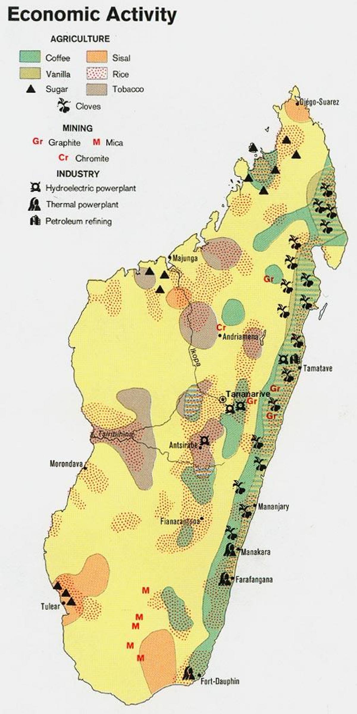 map of Madagascar natural resources