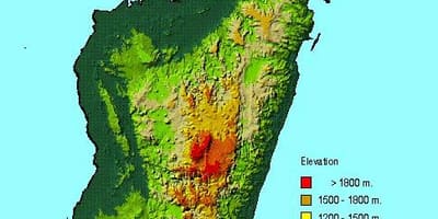 Map of Madagascar geography