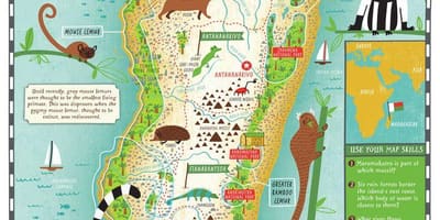 Map of Madagascar map for kids