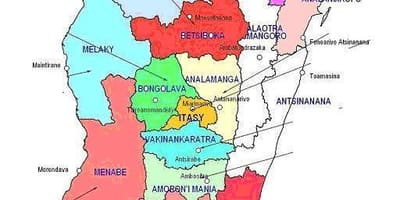 Map of Madagascar regions