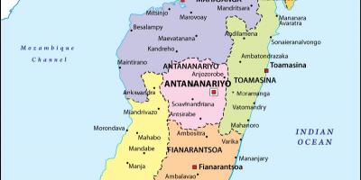 Map of political map of Madagascar